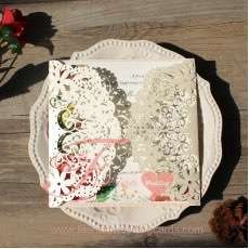 Rustic Sprinting Wedding Invitations Cut Out